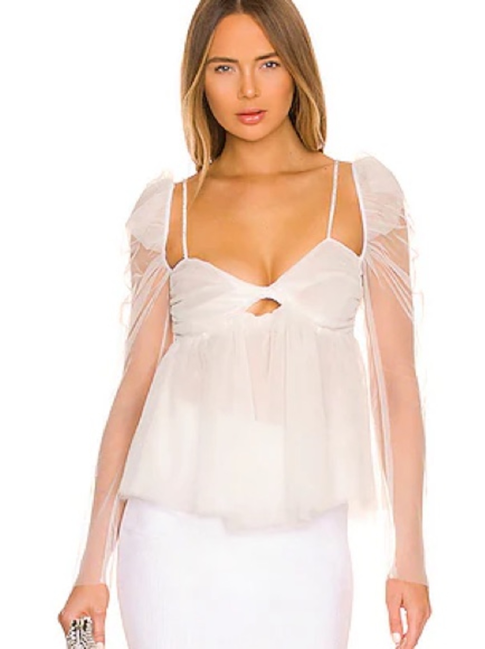 The Bar jules white top